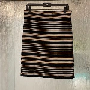 Shimmer striped loft skirt